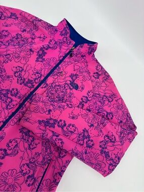 The North Face Apex Bionic Jacket Womens XL Pink Purple Floral Softshell Fleece